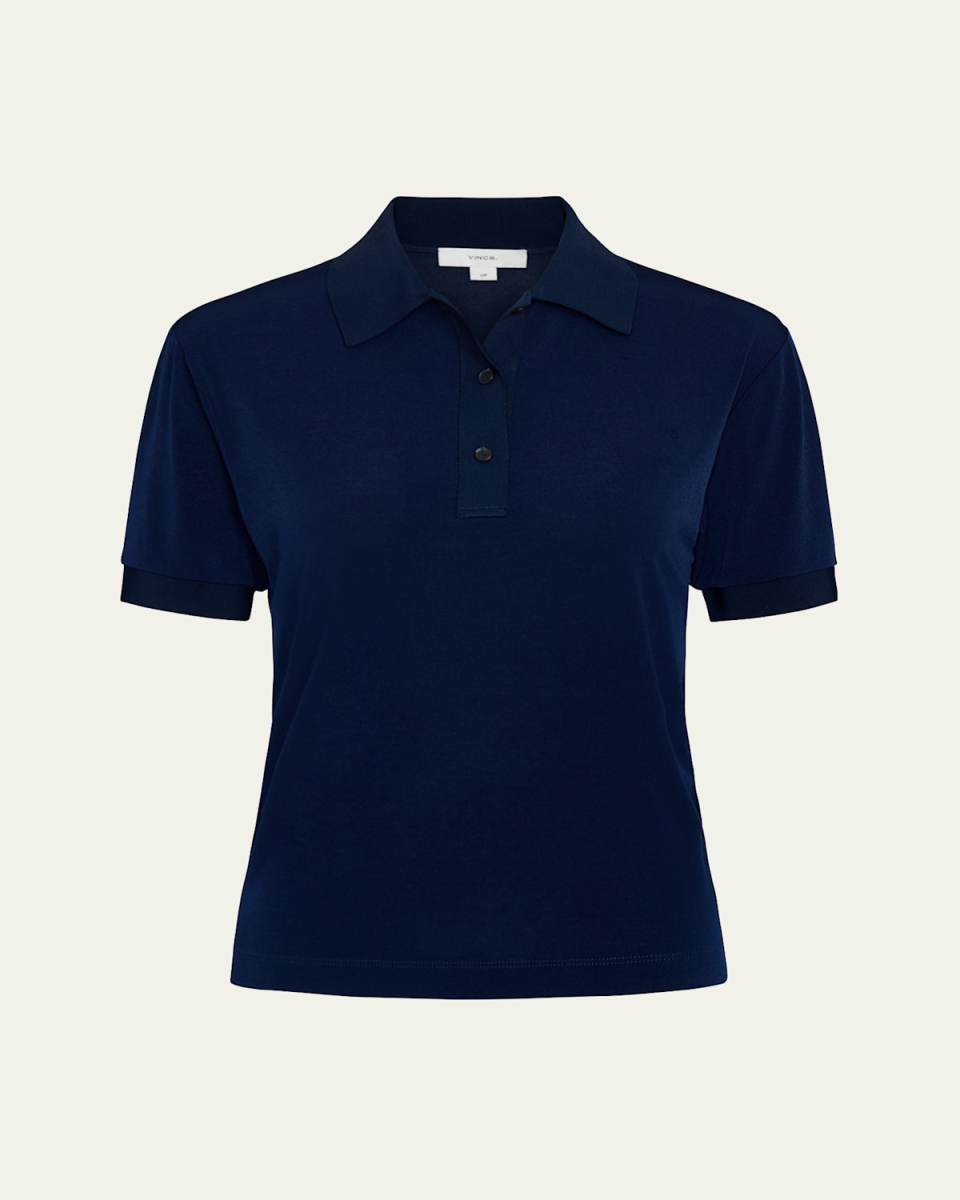 Short-Sleeve Polo Top